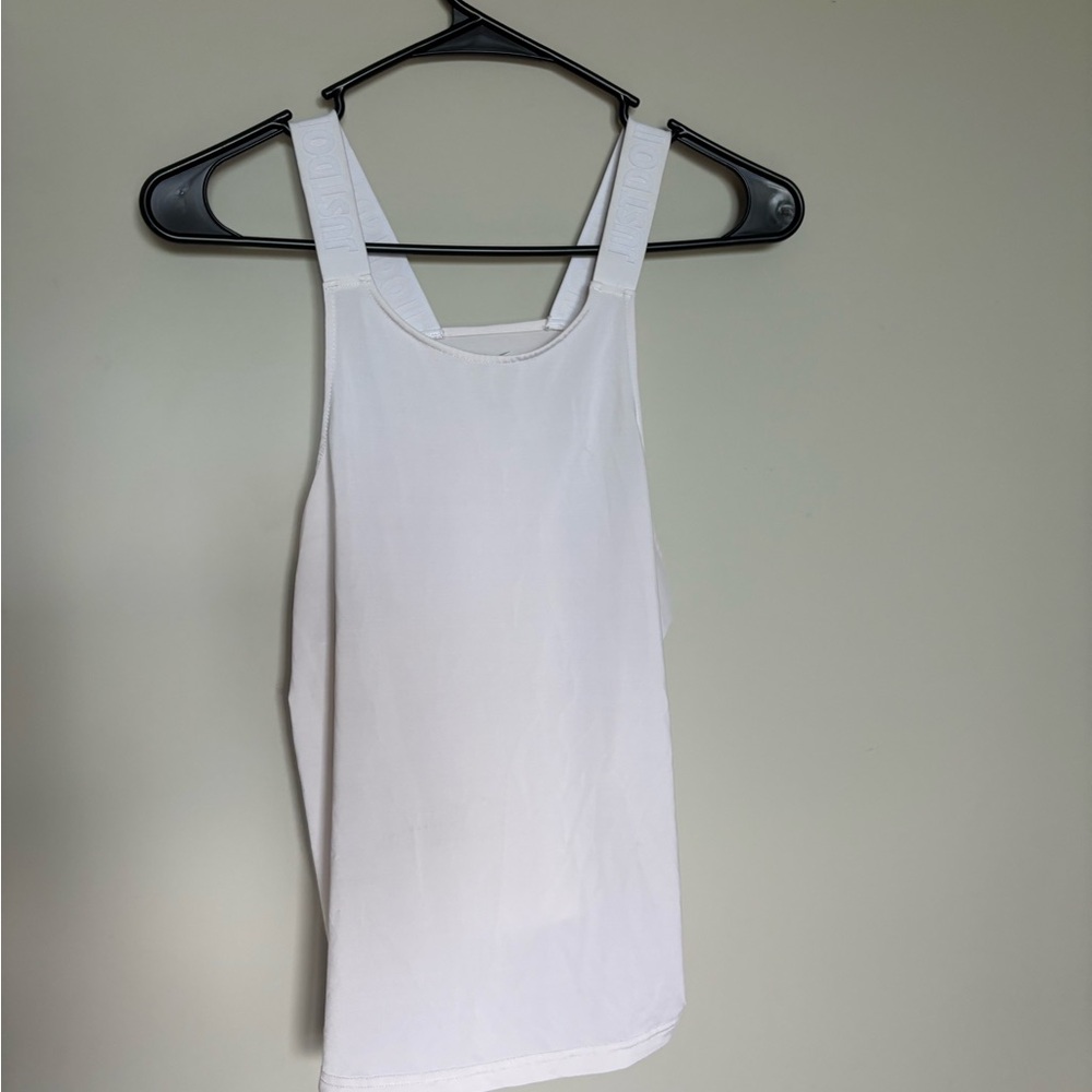 Nike White Asymmetrical Backless Tank Top